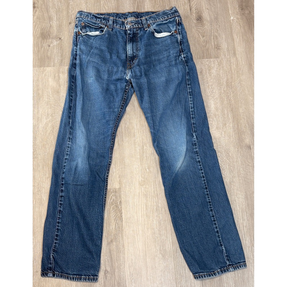 Levis 513 Slim Straight Jeans Mens 32x30 Blue Denim Medium Wash 08513-0942